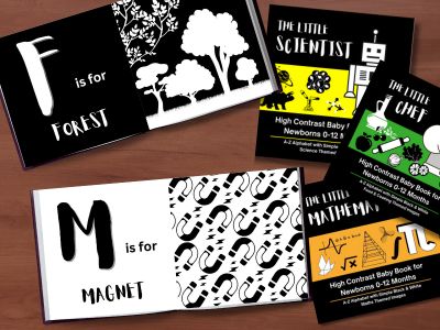 High contrast baby books series